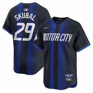 Detroit Tigers Nike Tarik Skubal Navy City Connect Limited Player Jersey